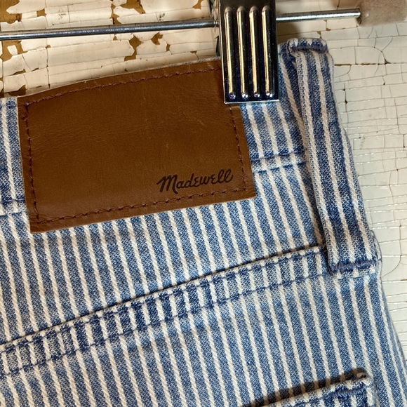 💙Madewell 10” High-Rise Skinny Crop Piper Stripe Jeans - Picture 10 of 11